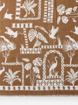 Giselle Scarf in Egret's Perch Border