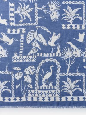 Giselle Scarf in Egret's Perch Border