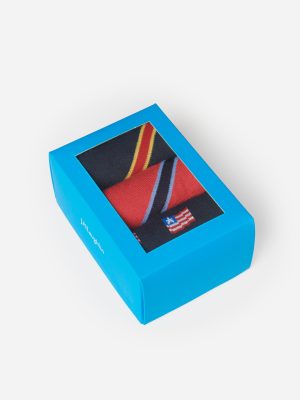 Sock Box Set Of 3 in American Flag