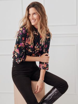 Antonia Blouse in Midi Forest Reverie