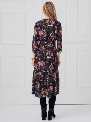 Cerina Dress in Midi Forest Reverie