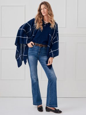 Chantal Cashmere Wrap in Window Pane