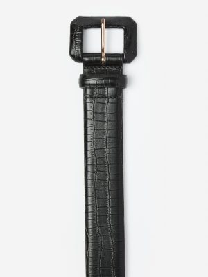 Dacia Leather Belt in Crocodile