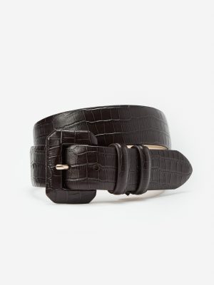 Dacia Leather Belt in Crocodile