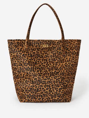 Dana Pony Hair Tote in Leopard