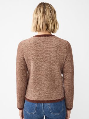 Inez Cardigan in Herringbone Jacquard
