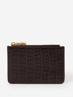 Libi Leather Card Case in Crocodile