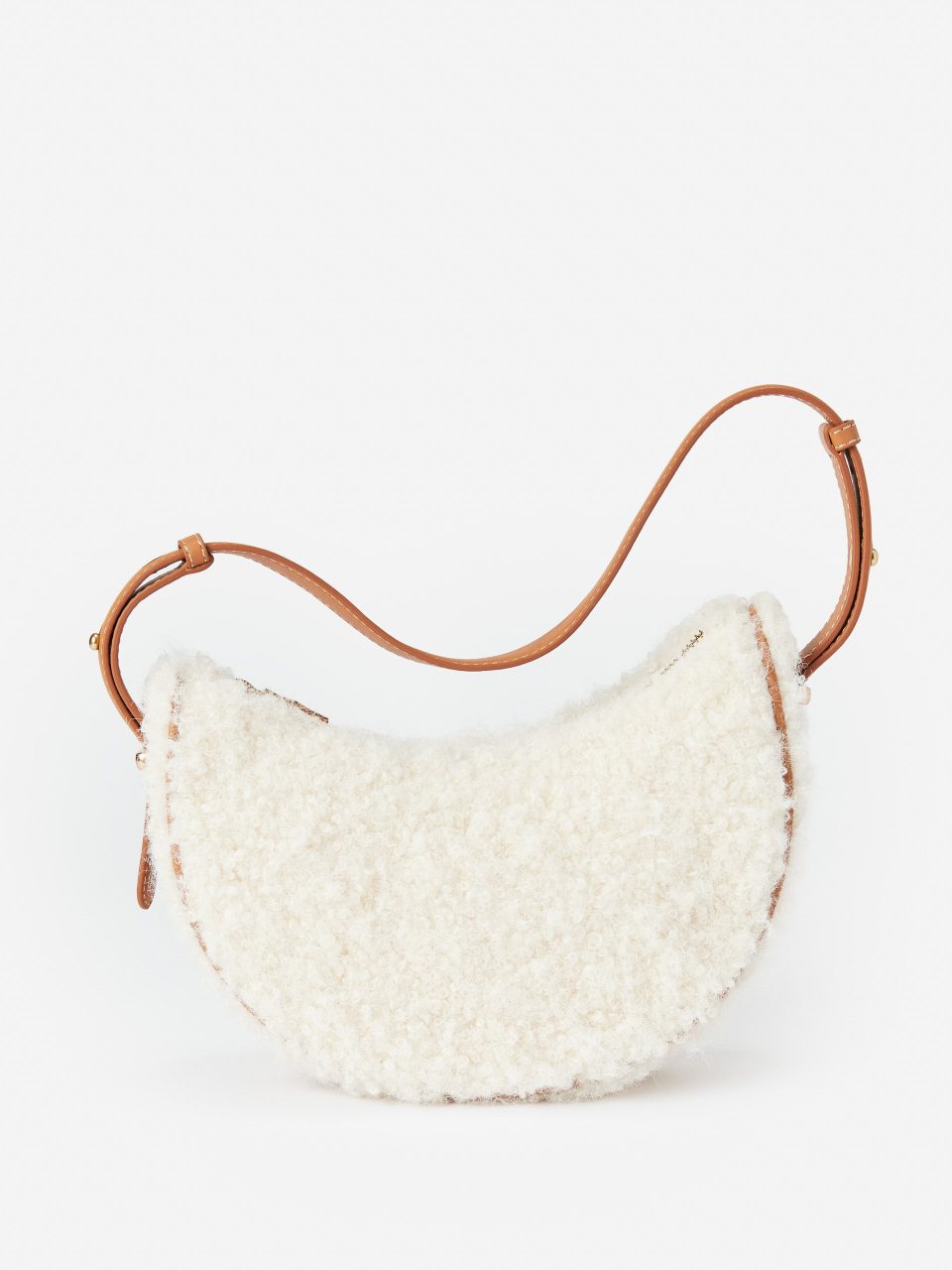 Mezzaluna Faux Sherpa Handbag