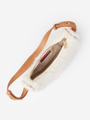 Mezzaluna Faux Sherpa Handbag