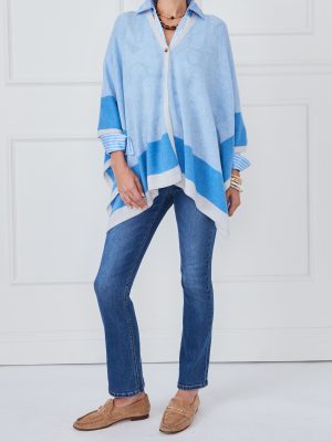Naomi Cashmere Wrap in Color Block