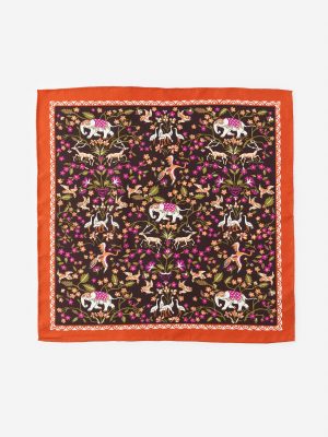 Nikka Silk Scarf in Country Garden Square