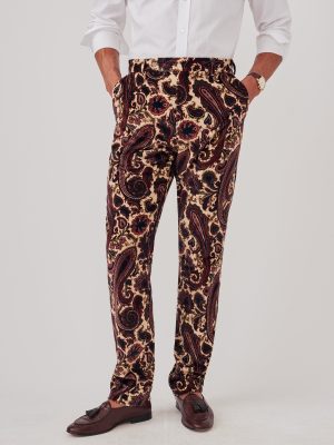 Oxford Velvet Pants in Baroque Paisley