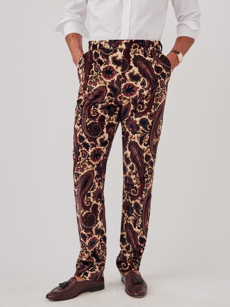 Oxford Velvet Pants in Baroque Paisley
