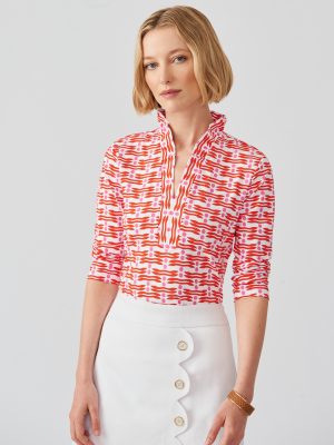 Kate Ruffle Top in Edition Dot