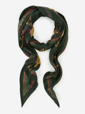 Sarita Cashmere & Silk Scarf in Neo Scylla Corner