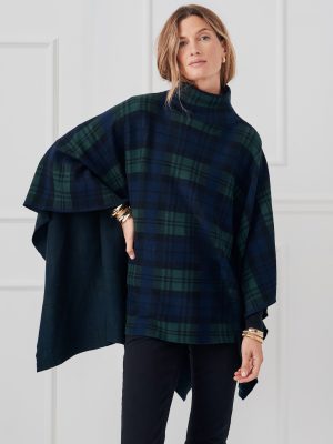 Zora Poncho in Black Watch