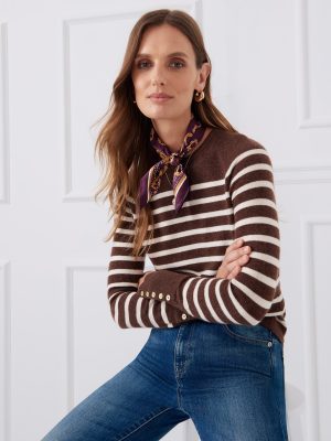 Zosia Cashmere Sweater in Stripe