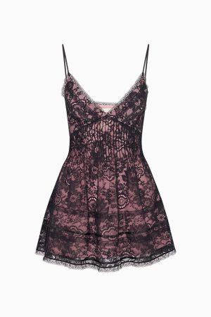 Levina Baroque Lace Mini Dress