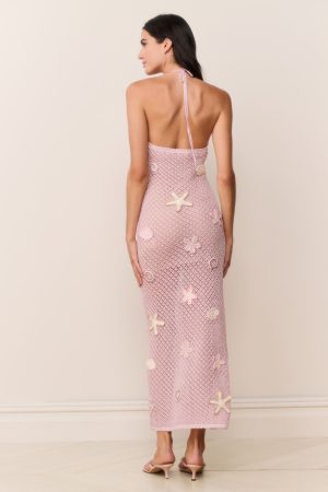 Macie Beaded Crochet Maxi Dress