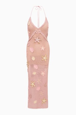 Macie Beaded Crochet Maxi Dress