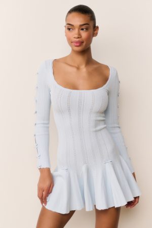 Seychelle Ribbed Pointelle Mini Dress