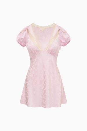 Sylara Silk-Blend Bow Jacquard Mini Dress
